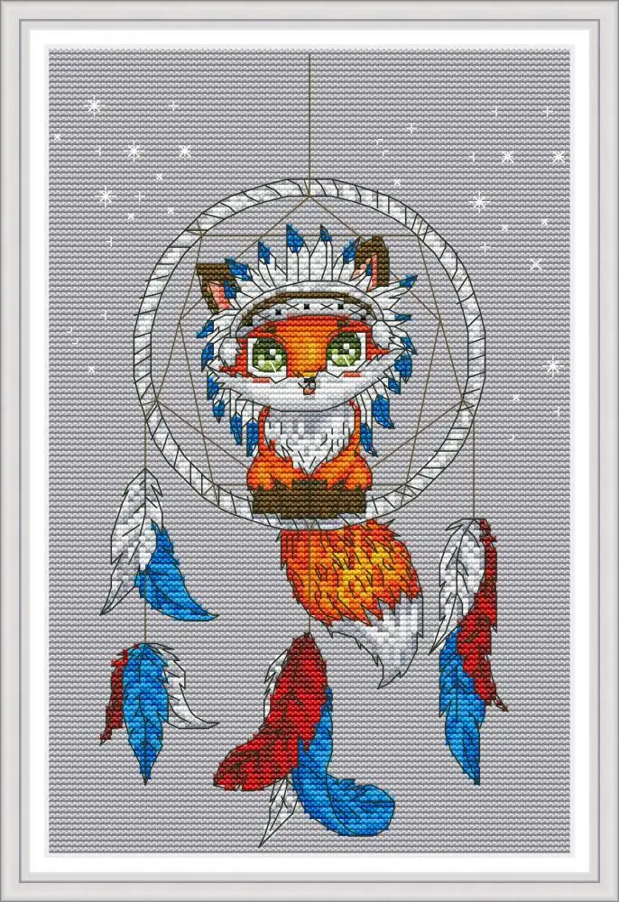 Little fox 2 Набор для вышивания крестиком aida 14ct 11ct Печать на холсте вышивка крестиком es рукоделие вышивка своими руками
