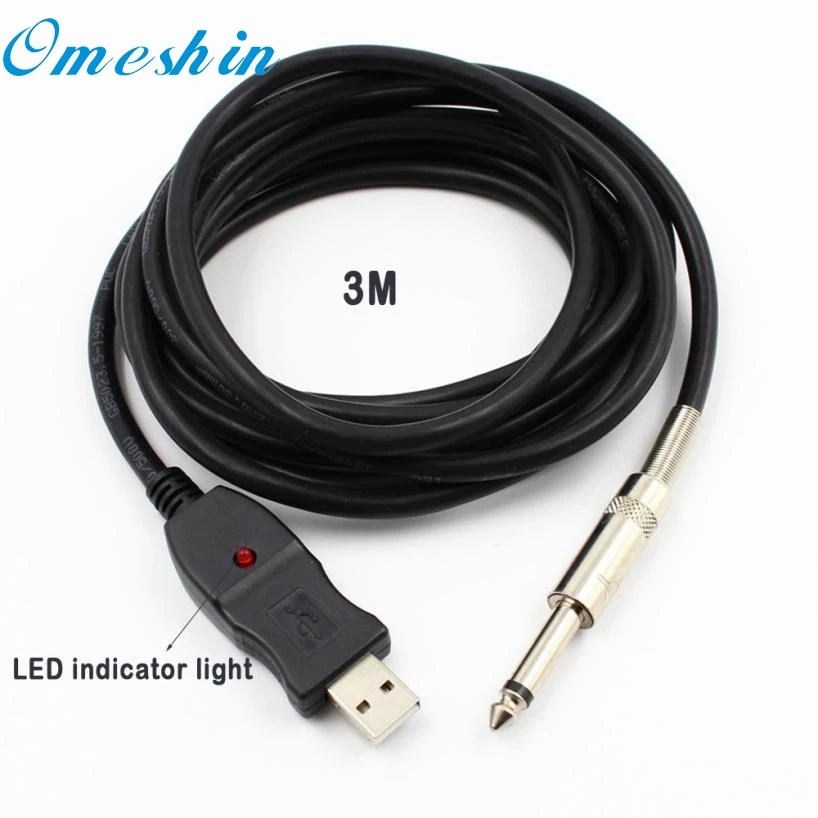 Usb линейный вход аудио USB Гитары линия кабель для передачи данных Интерфейс