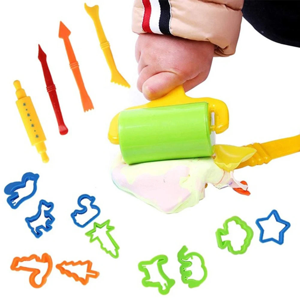 26pcs Plasticine Child DIY Environmental Toy Play Mould Kit Making Clay Tools Dough Colorful Mud Squeezer | Дом и сад