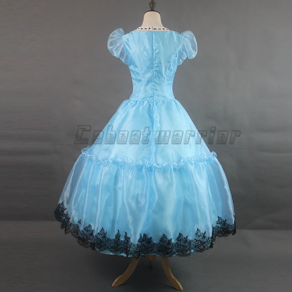 Алиса в стране чудес кино голубое платье косплей костюм вечерние на заказ|party dress