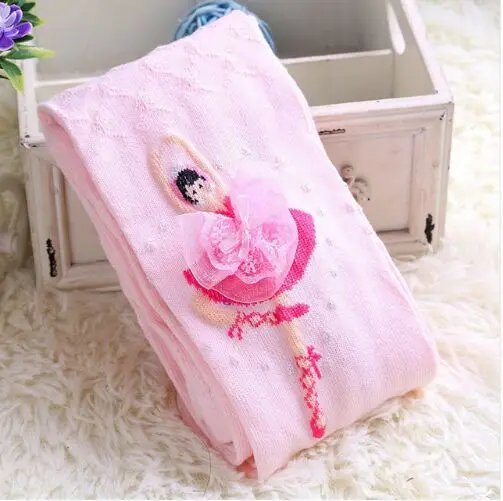 Pink Tights Детские чулки балетные колготки принцессы для девочек, хлопковые колготки для танцев, чулочно-носочные изделия для девочек от 1 до 9 лет, эластичные колготки для детей - Цвет: Pink Tights