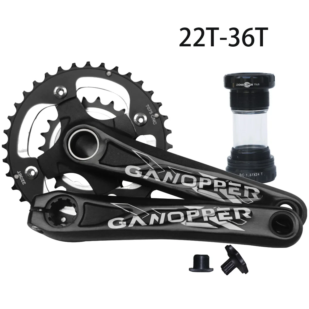 175mm 22T-36T set 104BCD MTB Горный шоссейный велосипед crankset 172,5/175 мм BMX велосипедный Кривошип набор нижняя часть 68BB 10 S бензопилы подходит shimano deore Alivio часть - Цвет: 175mm 22T-36T set
