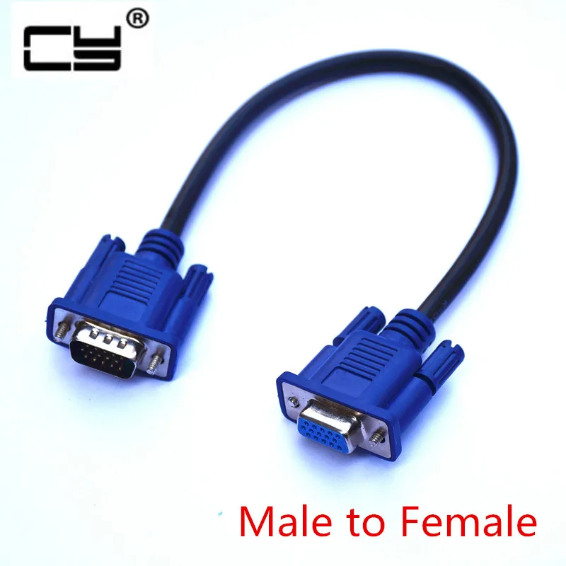 

30 см/11,8 "15Pin VGA RGB vga штекер-Гнездо F/F M/F SVGA D-Sub HD15 монитор штекер-штекер M/M Видео короткий кабель Шнур для монитора
