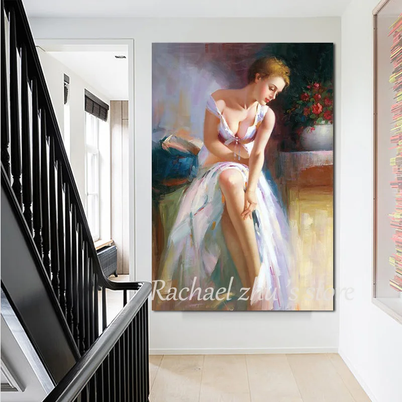 Картина маслом на холсте высококачественная Классическая Обнаженная с