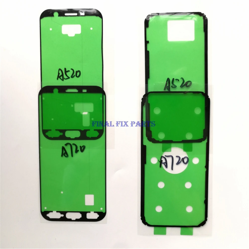 1 комплект Передняя ЖК рамка + задняя крышка клейкая наклейка для Samsung Galaxy A320 A520 A720