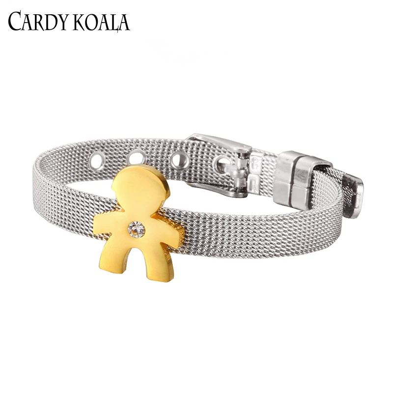 Браслет Cardy Koala из нержавеющей стали для мужчин и женщин серебристый ремешок
