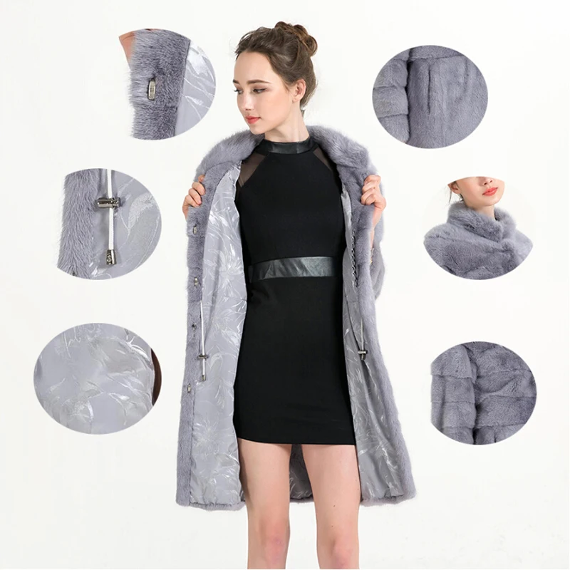 TOPFUR New Fashion Winter Female Basic Jackets Real Mink Fur Coat For Women Natural Mink Fur Black Short Outerwear & Coats