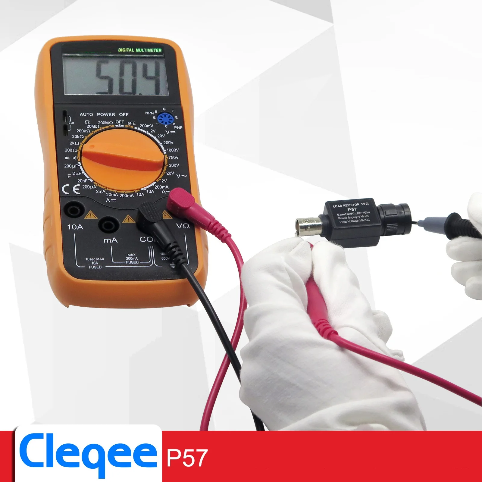 Новинка Cleqee P57 1 шт. 50 Ом подача через Терминатор BNC Гнездовой разъем 50KY устройство
