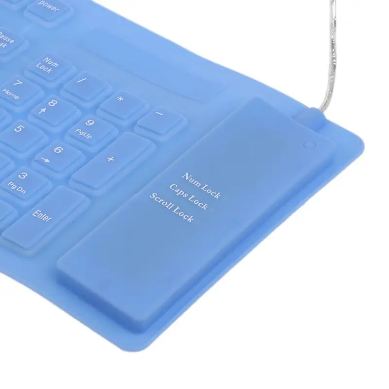109 клавиш USB силиконовая резиновая водонепроницаемая гибкая складная клавиатура