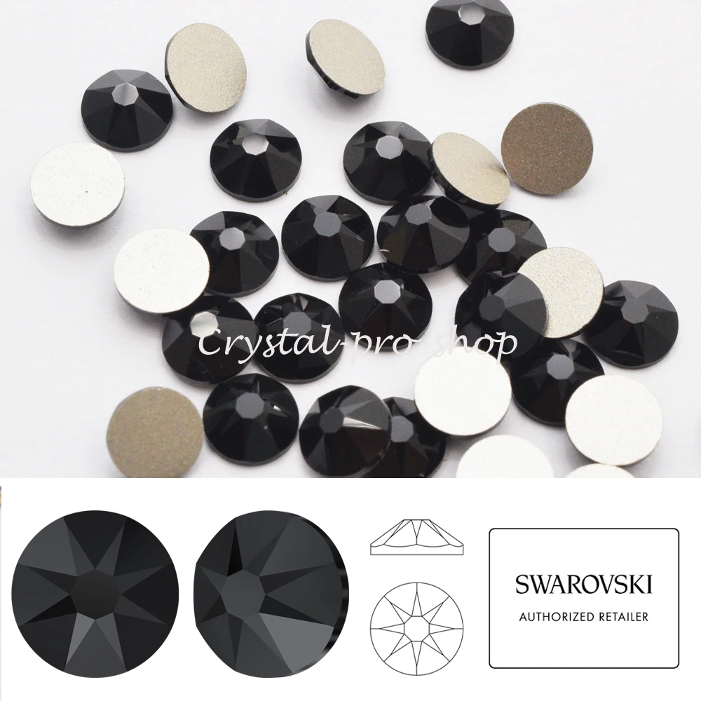 Новинка 2019 20 кристаллов Swarovski Jet (280) ss14 (3 5 3 6) mm Crystal (No Hotfix) Стразы Flatback Craft|Стразы| |