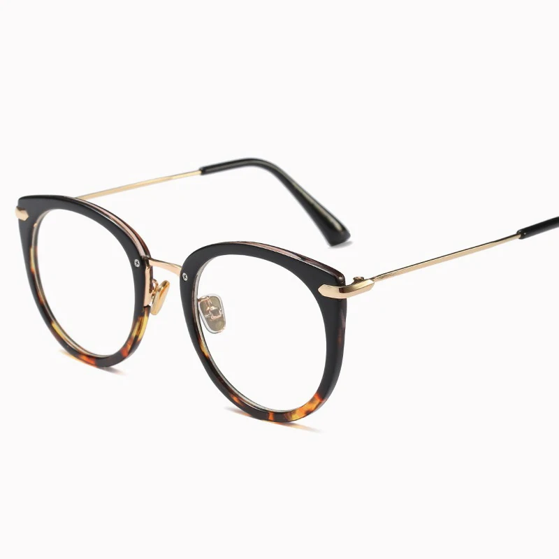 Женские круглые очки CY082 в оправе из сплава стиле ретро с прозрачными