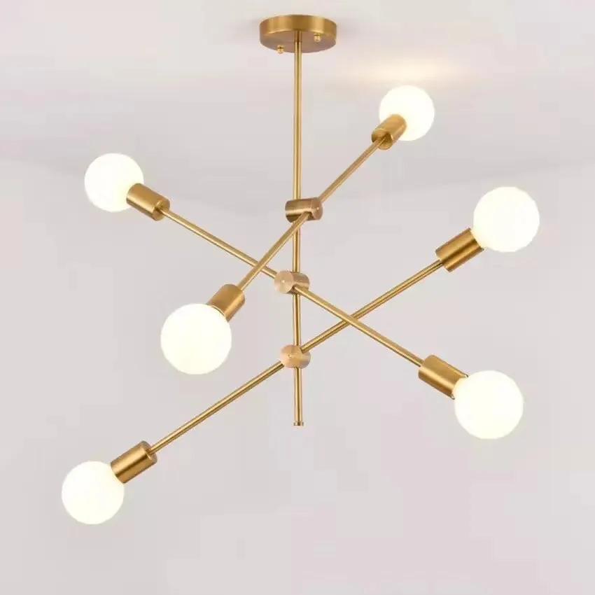 Nordic living room lamps post-modern minimalist pendant lights personality creative bedroom dining sputnik tube lamp | Лампы и