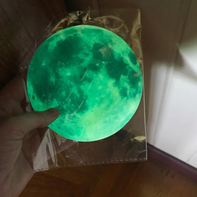8/12/20/30 см аккумулирования энергии флуоресцентный светится в темноте DIY 3D Луна