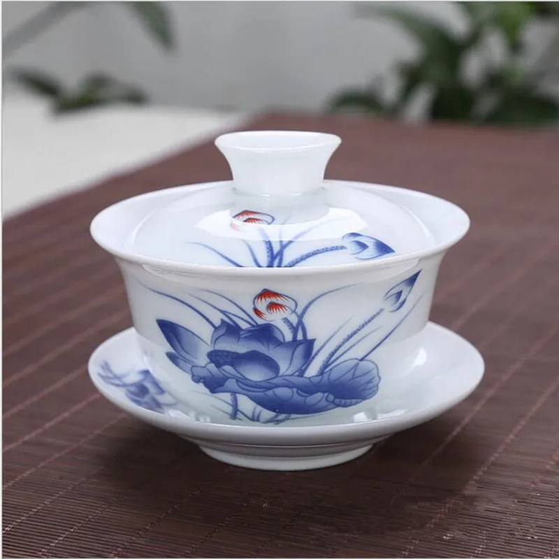 200 мл большая емкость китайский Tureen кунг-фу чайная чаша Gongfu Gaiwan Чайник