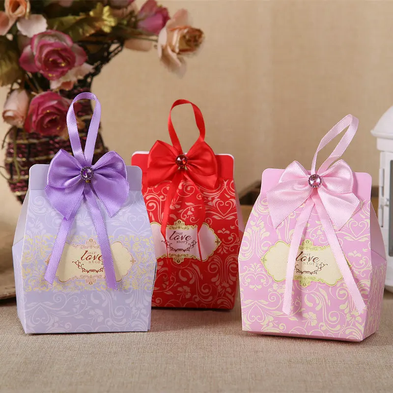 Свадебные принадлежности сладкий подарок упаковка лук стиль Творческая