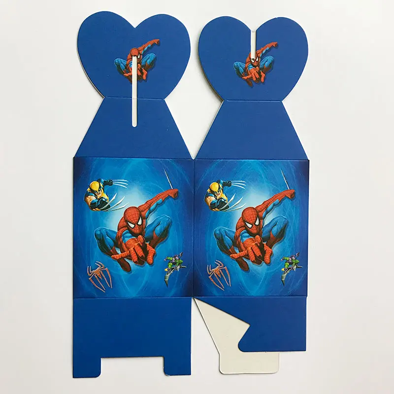12 шт мультфильм паук Герой конфеты коробка Дети День рождения украшения