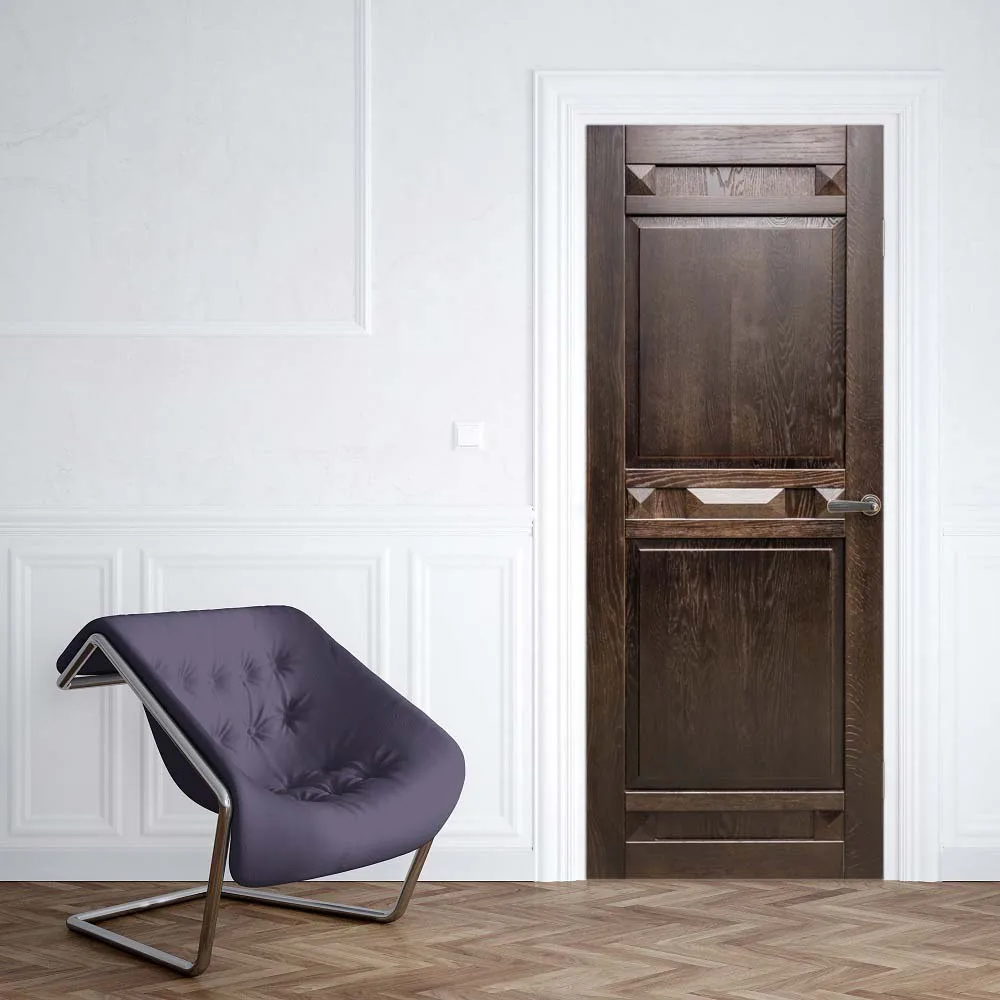 Креативная 3D дверная наклейка с заклепками коричневые деревянные ворота сделай