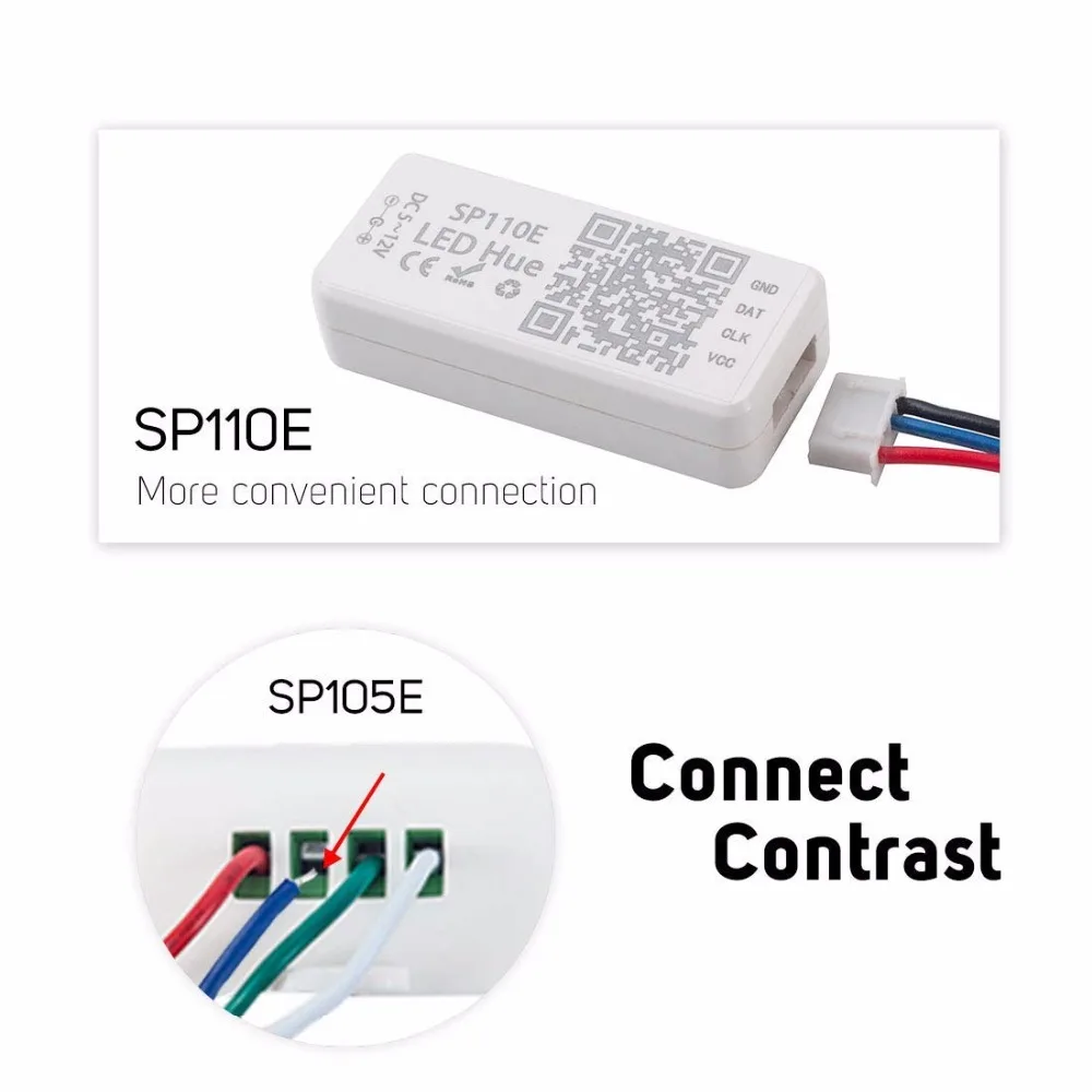 WS2812B SK6812RGB SK6812RGBW Bluetooth SP110E мини Управление Лер IOS/Android App 1024 Пиксели DC5V 12V|Контролеры