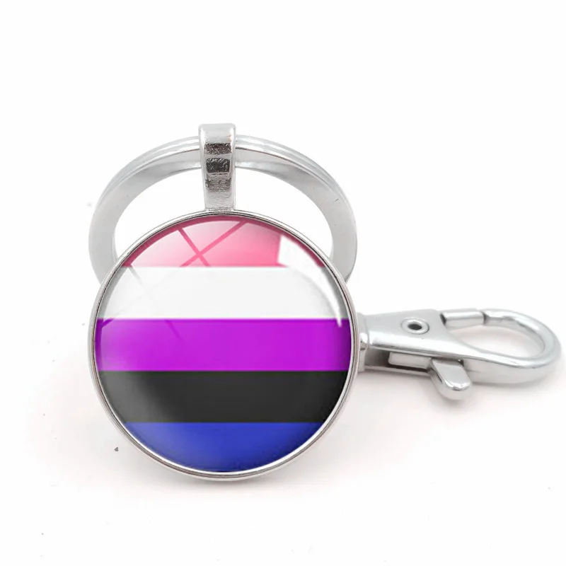 Gay Pride Радужный Флаг кабошон с фото стеклянный кулон брелок ЛГБТ ювелирные