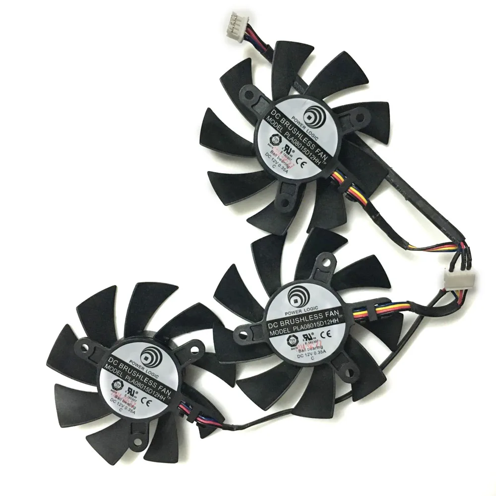

3pcs/lot PLA08015D12HH computer Video Card fan VGA Cooler Fans For Dataland R9 290/290X Graphics card cooling