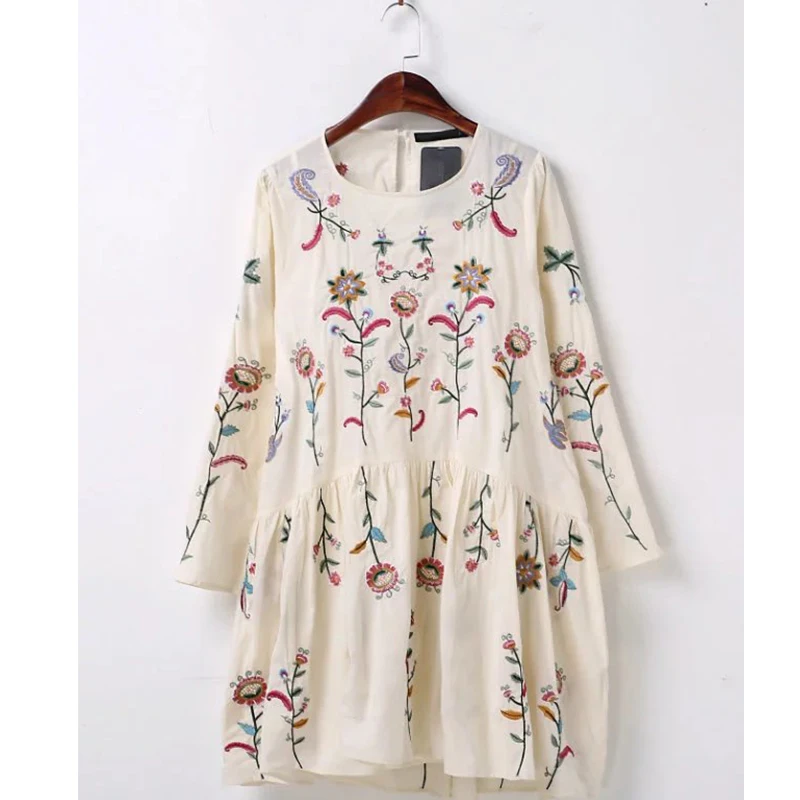 Платье с цветочной вышивкой для беременных повседневное белое платье из хлопка