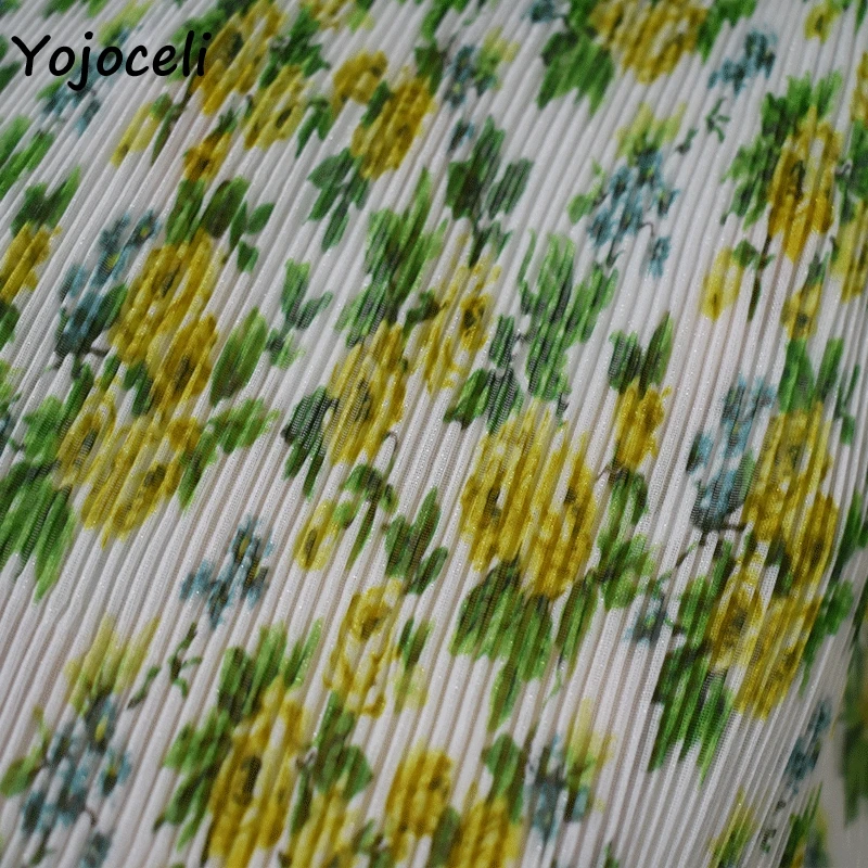 

Yojoceli 2018 deep v neck green print dress autumn winter long sleeve party club pleated dress