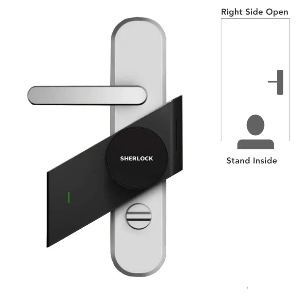 Black Right Sherlock S2 Smart Stick замок Домашний без ключа электронный дверной замок Bluetooth беспроволочный открытый закрытый дверной Смарт-приложение управление(черный - Цвет: Black Right