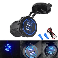 4 1a auto cigarette lighter usb car adapter socket charger led display usb cigarette lighter car charger phone for bmw audi