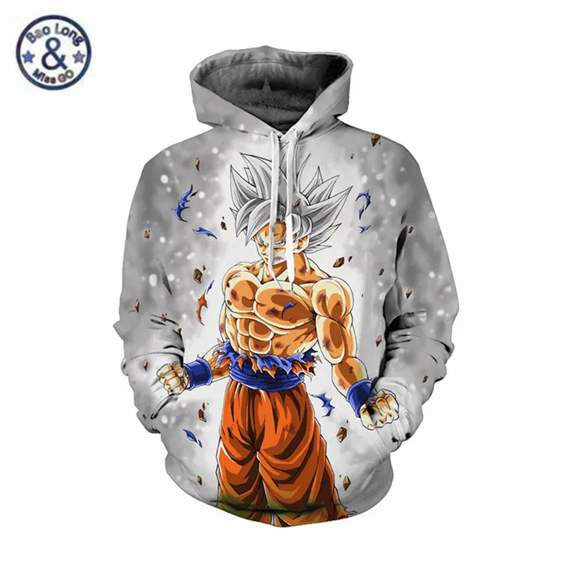 Мужская толстовка с длинным рукавом 3D принтом Dragon Ball суперинстинкт Супер Saiyan Goku