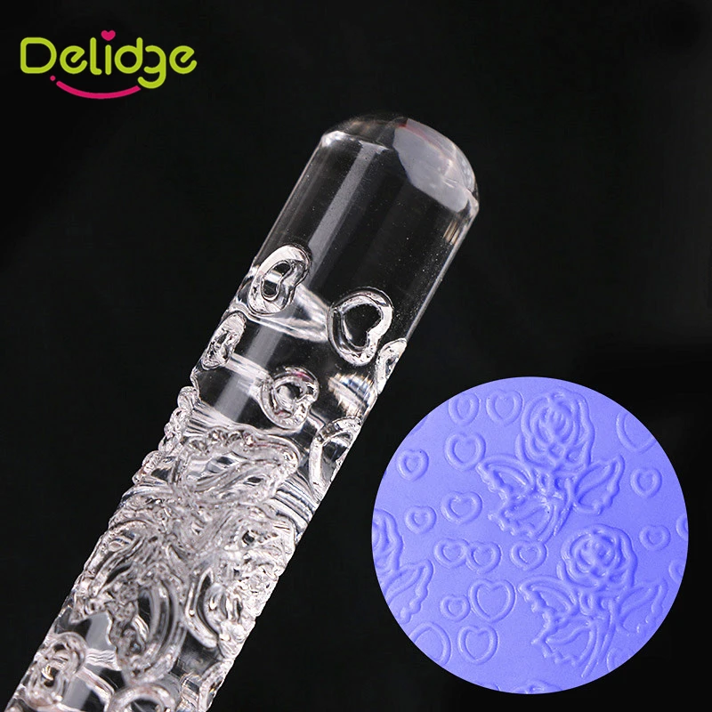 Delidge 1 шт. 10 типов тортов помадка Скалка акриловый цветок текстурированная