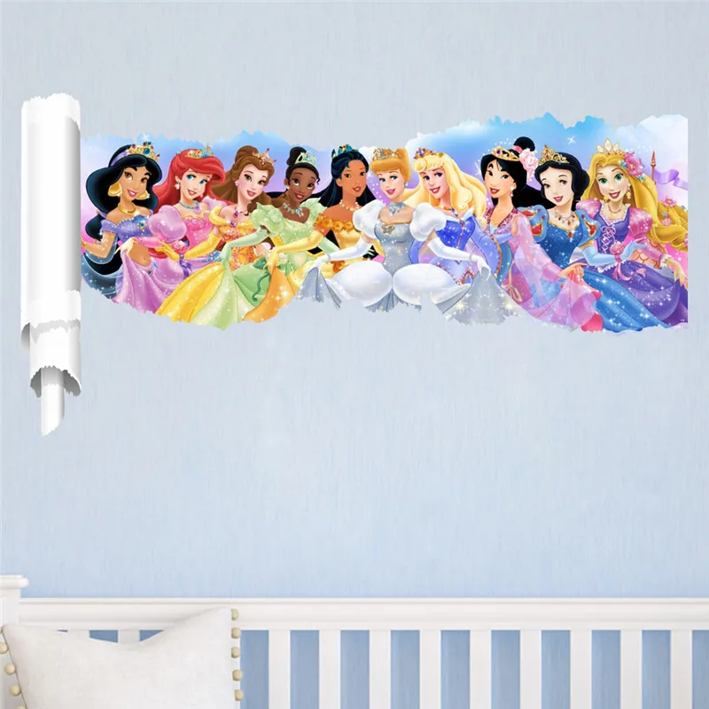 Мультфильм Принцесса наклейки на стену для детской комнаты детские стены снег