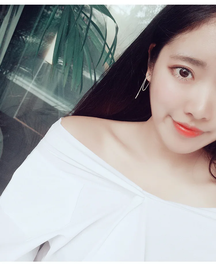 Женские серьги гвоздики из серебра 925 пробы с кисточками|fashion stud earrings|stud earringsstud