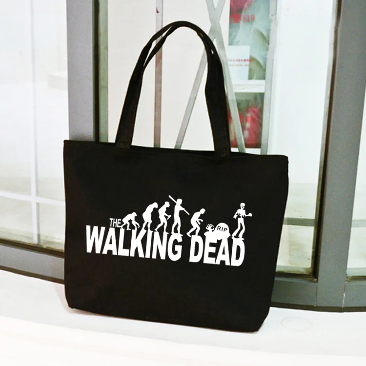 

The Walking Dead Wing, сумка на одно плечо, сумка-тоут, сумка для покупок, женская черная сумка на день