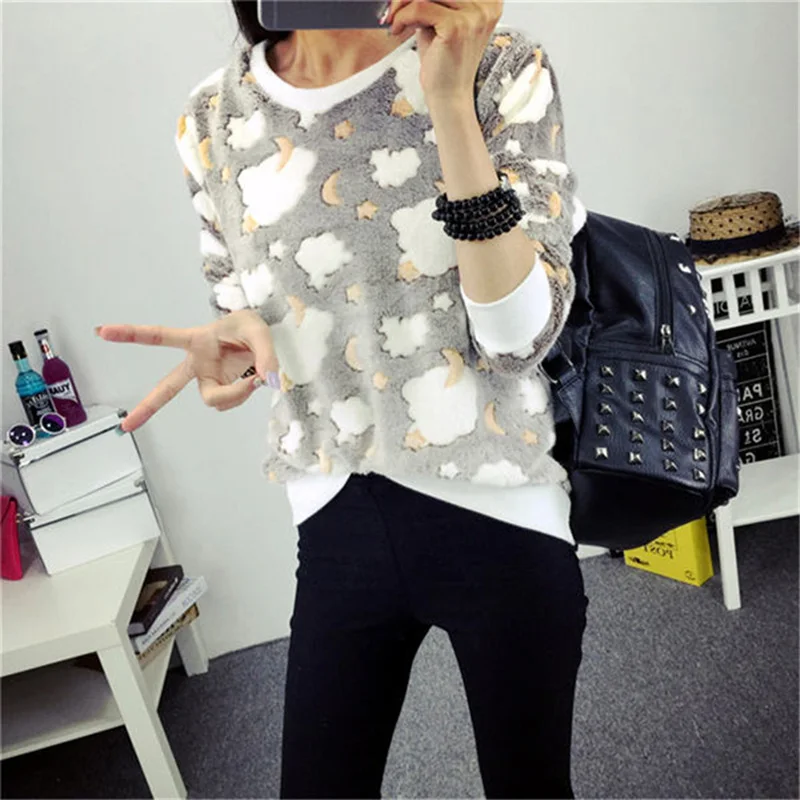 Женская новая модная Толстовка с принтом пентаграммы из кораллового флиса Harajuku