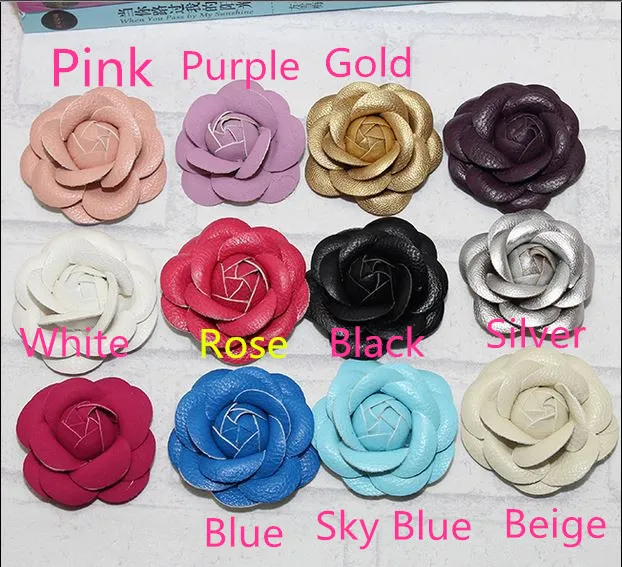 5 шт. в партии чехол для сотового телефона DIY искусственная кожа Камелия цветок