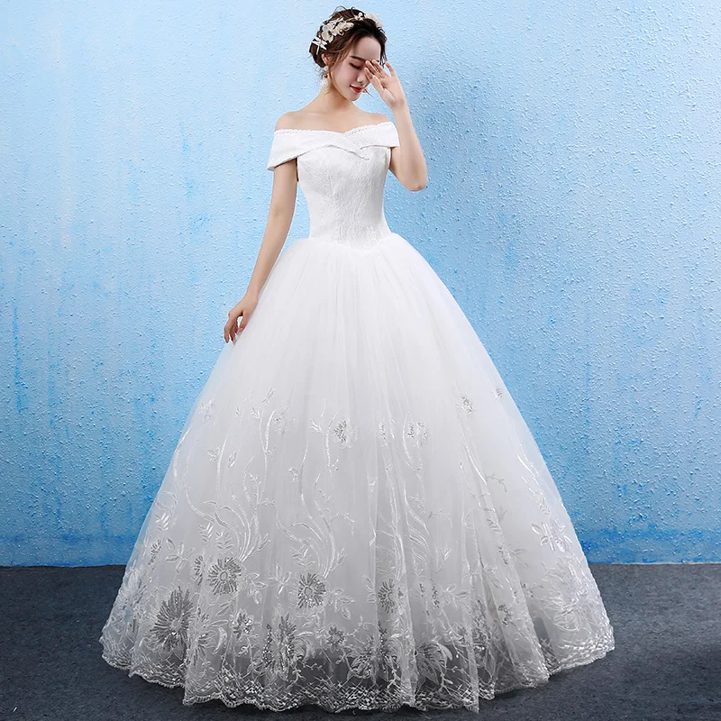 Красивые белые свадебные платья Emily 2019 vestido de casamento с вырезом лодочкой и открытыми
