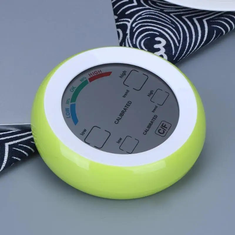 Портативная метеостанция комнатный термометр-гигрометр с круглым цифровым