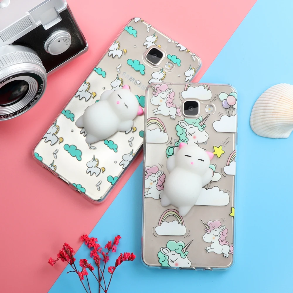 Смешной милый кот Мягкий чехол для телефона для samsung Galaxy J3 J5 J7 A3 A5 A7 S6 S7 край S8 Plus Note 8 мягкие Мультяшные из ТПУ