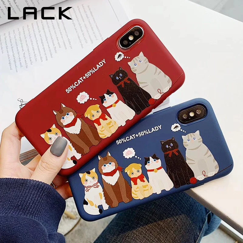 Отсутствие Cat Чехол для iPhone XS Max чехол X XR 6 S 7 8 Plus задняя крышка милый мультфильм