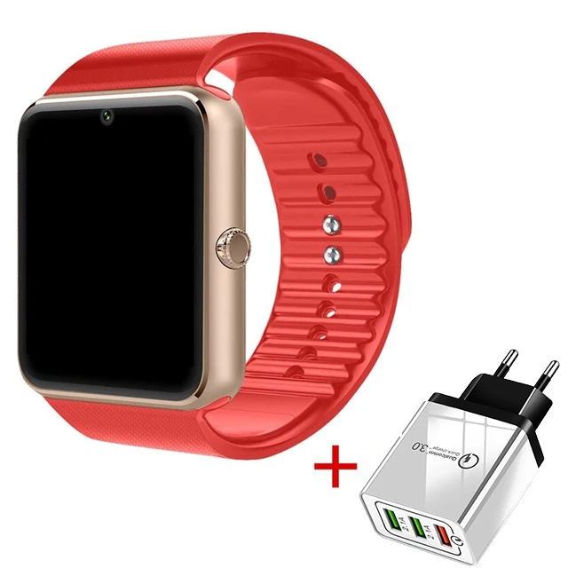 RedRose Gold charger Смарт-часы с Bluetooth для Iphone, телефонов, huawei, samsung, Xiaomi, Android, поддержка 2G, SIM, TF карта, камера, умные часы, PK, X6, Z60 - Цвет: RedRose Gold charger