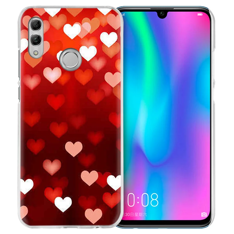 Декоративный блестящий красный чехол для huawei Honor 8X Y9 9 10 Lite Play 8C 8S 8A Pro V20 20i 10i Y6 Y7 Жесткий ПК чехол для телефона
