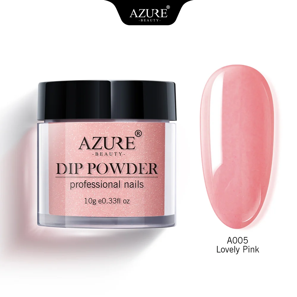 A005 AZURE BEAUTY Новейший цветной погружающийся порошок для нейл-арта, пудра для украшения, градиентный цвет, блестящий порошок для ногтей, 24 цвета, Dip порошок - Цвет: A005