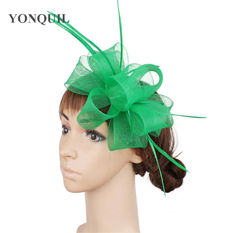 

Gorgeous Fashion Wedding Women Headwear Flower Handmade Fancy Feather Hair Accessories Cocktail Race Fascinators Hat Party Tea