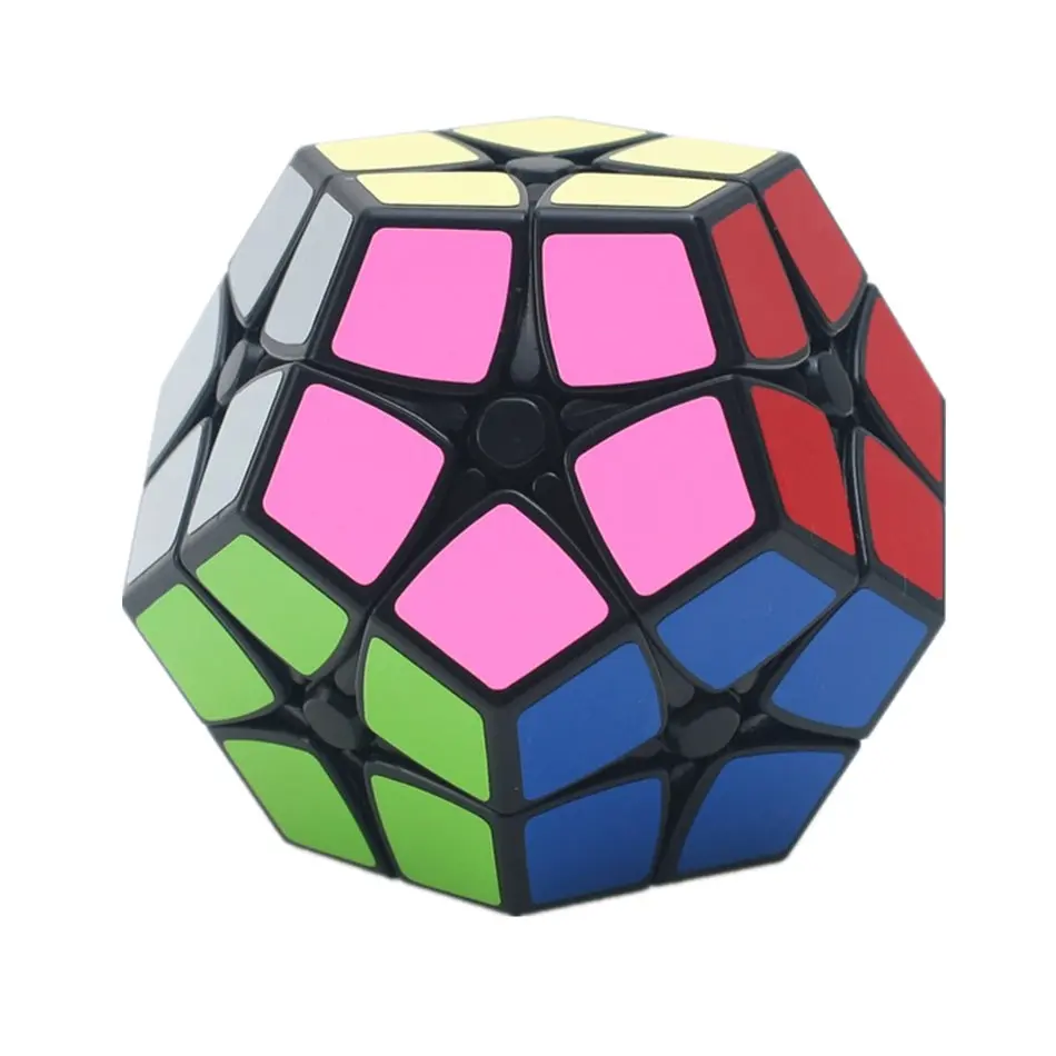 Shengshou 2x2 кубик рубика Megaminx черно белая наклейка 2 слоя Додекаэдр Рубика Кубик