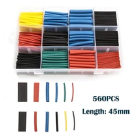 560pcs 45mm heat shrink tube set insulation shrinkable tubing assortment electronic pe wrap wire cable sleeve kit with box