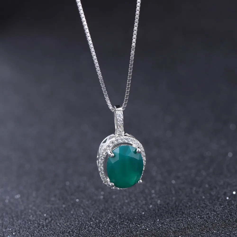 Женский Классический балет GEM'S Овальный натуральный зеленый агат камень