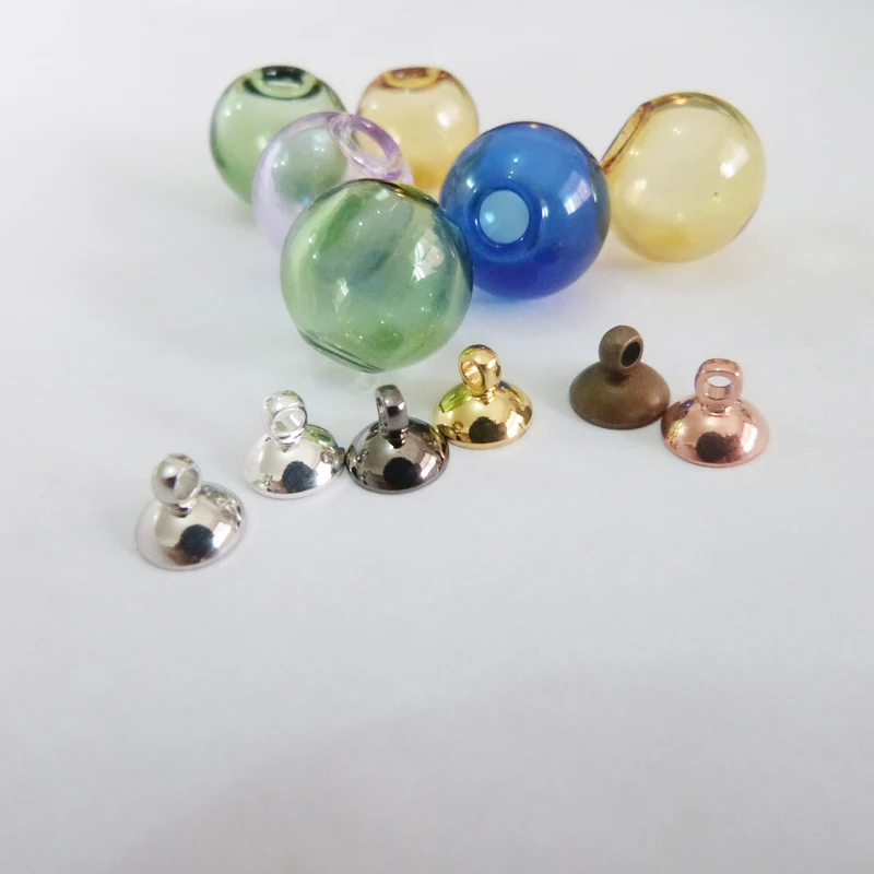 Синяя/зеленая/фиолетовая/желтая 16 мм круглая стеклянная фотография (пустая