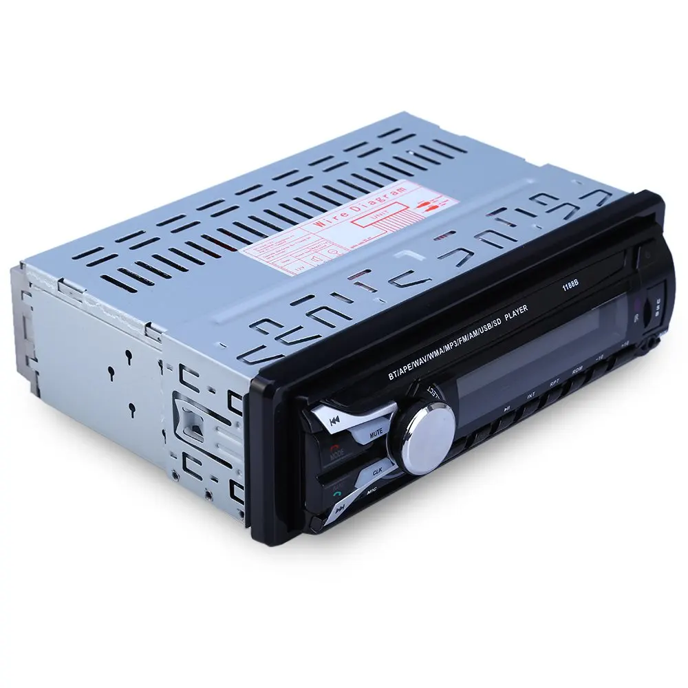 12V Bluetooth Стерео FM радио MP3 аудио плеер Съемная передняя панель SD AUX USB 1 DIN