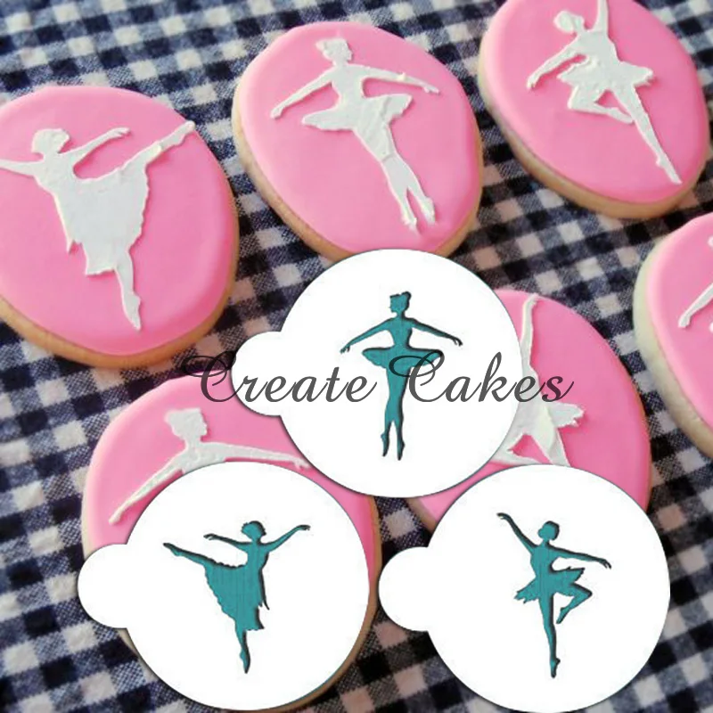 Стиль балерины трафарет для торта фотография украшения печенья|stencils for decorating|cake