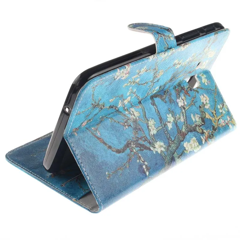 Чехол-подставка из мягкого ТПУ с отделением для карт и принтом чехол